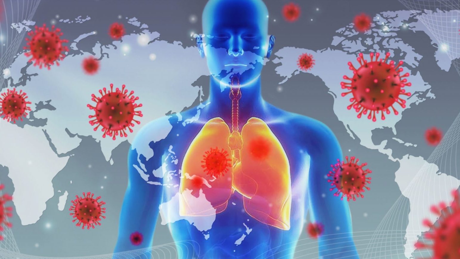 コロナウイルスによる肺へのダメージ